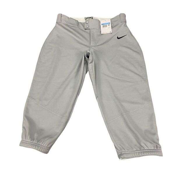 Nike Team Softball Women’s M Diamond Invader Uniform Pants Gray MSRP $40 - Picture 1 of 16
